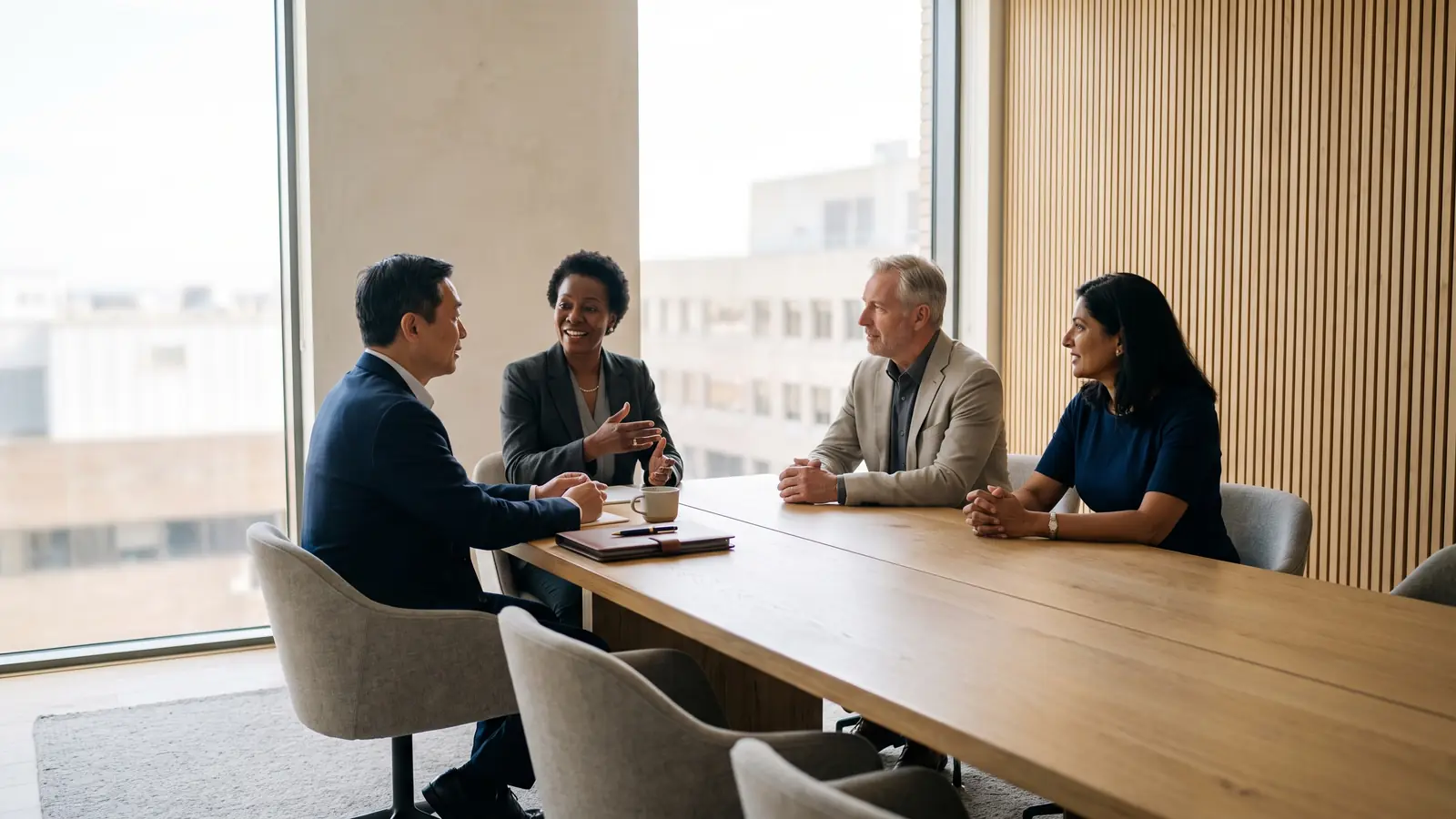 Senior executives in a Miami boardroom